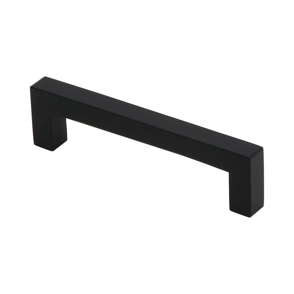 Silverline Black Square Cabinet Handles Pulls & Knob, Solid Aluminum (Hole to Hole:3-3/4"(96mm), 10PK)…
