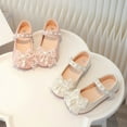 thumbnail image 5 of Girls' Princess Mary Jane Shoes, Soft Sole Leather, Lace Bow, Spring Autumn Dress Shoes, 5 of 5