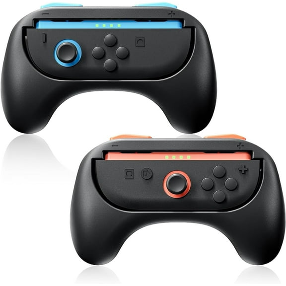 Grips for Nintendo Switch 2 Joycon Controller 2 Pack - Game Accessories Joy-Con Handheld Joystick Remote Control Holder Joy Con Kit - Blue&Orange