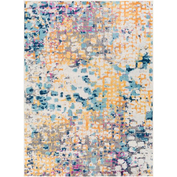 Mark&Day Area Rugs, 5x7 Hooidonk Modern Orange Area Rug (5'3" x 7'1