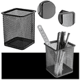 thumbnail image 3 of Pieza Portalápices Portalápices de malla Portalápices de metal duradero para escritorio Portalápices redondo Ormromra CPB-DE-WX433-9, 3 of 5