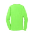 thumbnail image 6 of Port & Co Adult Male Men Plain Long Sleeves T-Shirt Neon Green Medium, 6 of 6