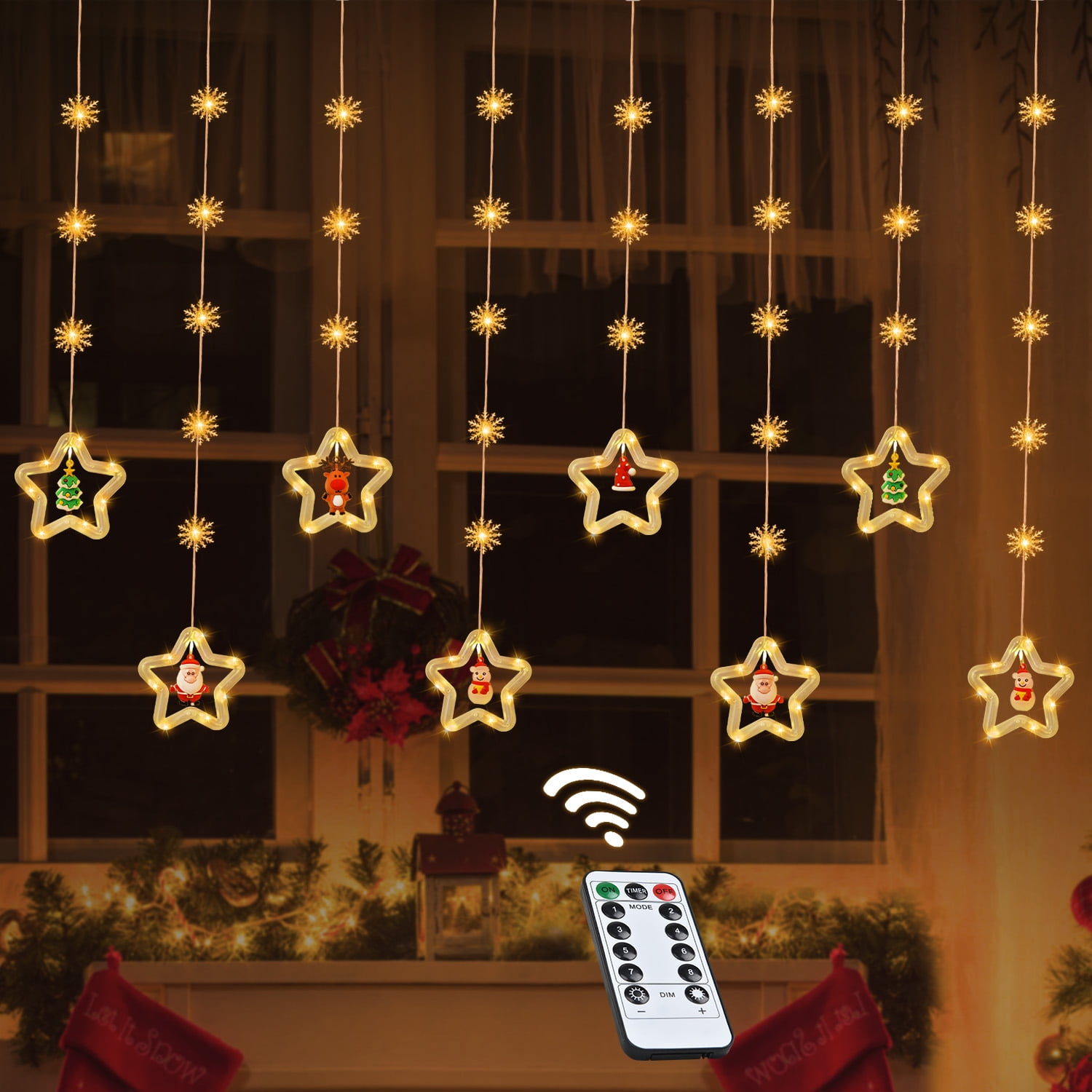 Goodwill Christmas String Lights, 10 ft 120 LED Christmas Window Lights