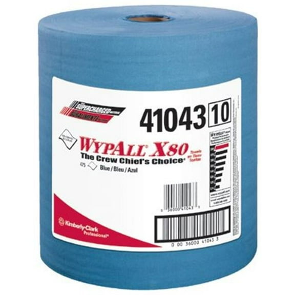 Kimberly-Clark Professional  Wypall X80 Shop Pro Cloth Towel Blue 475-Roll