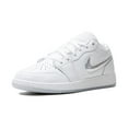thumbnail image 4 of JORDAN GRADE SCHOOL Air Jordan 1 Low GS "Glitter Swoosh" FQ9112 100 from Stadium Goods, 4 of 8