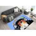 thumbnail image 4 of Thinking Monkey Painting Rug, Banksy Thinkin Monkey Rugs, Animal Rugs, Easy To Clean Rug, Dining Room Rug, Bathroom Rug, Gift For The Home, 3.9'x5.9' - 120x180 cm, 4 of 8