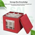 thumbnail image 4 of Christmas Ornament Storage Box,Foldable 27 Grids Holiday Decoration Organizer With Lid And Handles, Cardboard Divider Christmas Bulb Storage Bin, Space-Saving Xmas Ornament Container, 4 of 8