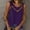 Purple, variant on Women's Plus Size Tank Tops, Soft Breathable Lace Sexy Crewneck Sleevless Summer Casual Dressy Blouse Wine L