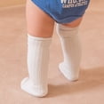 thumbnail image 1 of ITFABS Chaussettes Monochromes pour Bébé, Douces pour la Peau, Hauteur Genou, Bas Doux, 1 of 1