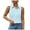 Sky Blue, variant on Womens Sleeveless Button Down Shirt Collared Cotton Linen Blouse Casual Office Shirts Basic Tank Top (White, L)