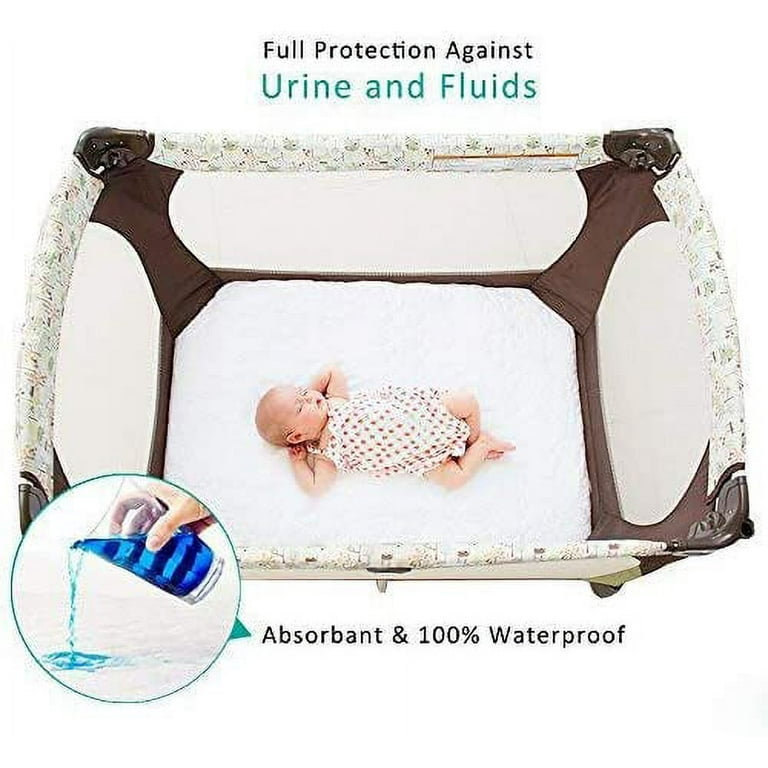 Mattress cover for pack and play top