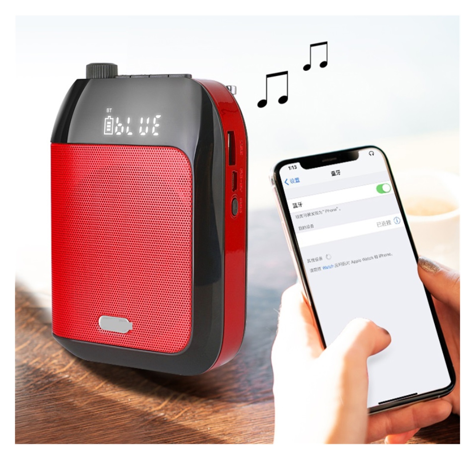 15W Portable Wired Voice Amplifier Speaker Loudspeaker Teacher Microphone For Teaching Guiding 10 Hour Of Endurance ,Powerful Voice Amplifier