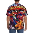 thumbnail image 3 of Lsque Scooby-Doo print Men's Cuban Collar Short Sleeve Shirt Summer Beachwear Casual Button Down Fashionable Vacation Leisure Shirt-Large, 3 of 7