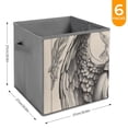 thumbnail image 2 of Set of 6 Collapsible Oxford Fabric Storage Cubes with Handles, Foldable Closet Organizer Bins for Clothes, Toys, Shelves, Home & Kitchen Mythic Winged Warrior, 2 of 7