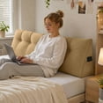 thumbnail image 5 of Headboard Wedge Pillow Bed Wedge Pillow for Reading Backrest Support for Sitting in Bed, Triangular Pillow with Side Pocket for Comfortable Rest,31.5x7.9x19.7 Inch, 5 of 6