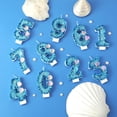 thumbnail image 3 of 3 Inch Shell Birthday Number Candle, Glitter Number Candle Cake Topper Shell Sequins Cake Numeral for Birthday Wedding Anniversary Mermaid Themed Party (Blue, 5), 3 of 7