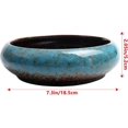 thumbnail image 3 of Ceramic Round Glazed Succulent Planter with Drainage Hole (Blue), 3 of 10