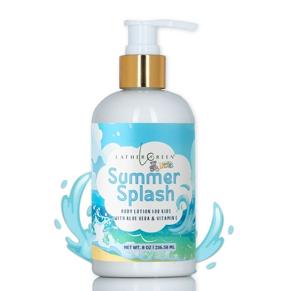 Summer Splash Kids Natural Body Lotion, Gentle and Safe for All Skin Types, 8 fl oz by LatherGreen