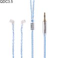 thumbnail image 2 of Gwong Electrónica HiFiHear MMCX / 2PIN / QDC 16 Core Brayed Plack Plateado Auricular Cable equilibrado, 2 of 7