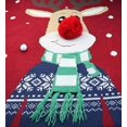 thumbnail image 3 of Men's Christmas Rudolph Reindeer Holiday Festive Knitted Sweater Cardigan Cute Ugly Pullover Jumper, 3 of 6