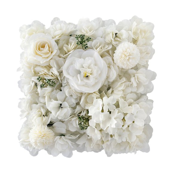 Premium Silk Roses and Hydrangeas Elegant Artificial Flower Wall Panels
