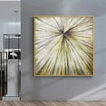 thumbnail image 3 of Handmade Golden Color Painting Canvas work Intersecting Elegance Gold Grey Abstract Crossroads Textured Painting Wall Art, 3 of 7