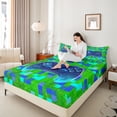 thumbnail image 4 of Homewish Gradient Blue Gamepads Boy 4pcs Bed Sheets,Video Game King Sheets,Geometric Plaid Super Cozy Sheet Set,Breathable Home Decor, 4 of 7
