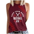 thumbnail image 2 of Titcea Baseball Mom Shirt(S-2XL), Crew Neck Sleeveless Cute Letter Printed Tank Tops, Loose Comfortable Summer Casual Tops, Gift for Mom, 2 of 3