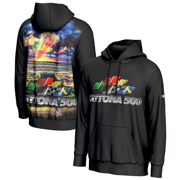 Youth ProSphere Black Daytona International Speedway Daytona 500 All Over Print Hoodie