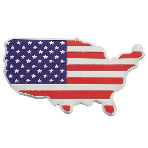 KAKOWELY car logo Flag Metal Decal Aluminum Alloy Car Emblem Stickers Patriotic 3D USA Flag Auto Body Decoration Universal Exterior Decor Accessories for Car SUV Truck