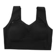 thumbnail image 1 of 3pcs Women Soft Breathable Sports Bra Bralette Elegant Thin Seamless Workout Wiress Bra for Running Fitness Mixed Color XL, 1 of 22