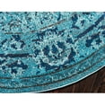 thumbnail image 2 of Unique Loom Medici Distressed Rug 8' x 8' Round Light Blue/Turquoise, 2 of 5