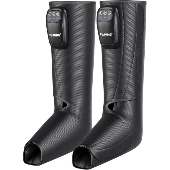 FIT KING Upgraded Cordless Leg Foot Massager for Pain Relief and Circulation, Relax Recovery, Rechargeable & Portable Compression Boots Calf Compression with Travel Bag - Healthy Gift Idea