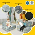thumbnail image 6 of Spaco 6 PCS Kids Play Couch with 4 Base Cushions and 2 Backrest Cushions-Gray, Kids Couch for Kids, 6 of 7