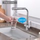 thumbnail image 3 of Experimente la fusión de estilo y funcionalidad, grifo de cocina de construcción de acero inoxidable con rociador desplegable, flujo de agua de 3 vías para agua caliente, fría y fresca filtrada en, 3 of 5