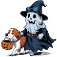 thumbnail image 2 of CafePress - A Cartoon Of A Skull With A Top Hat And A Dog - Pint Glass, Drinking Glass, 16 oz. CafePress, 2 of 4