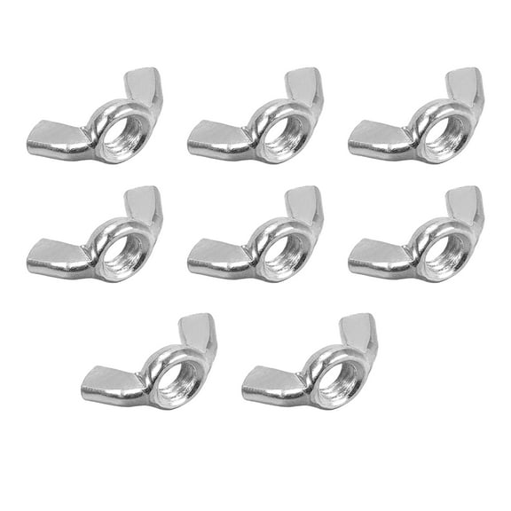 3/8"-16 Wing Nuts, Carbon Steel Zinc Plated Hand Twist Tighten Ear Butterfly Nut 8 Pcs