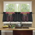thumbnail image 4 of Yayeee Kitchen Curtains Set of 2 Light Filtering 57"x24" Over Sink Window Panels, UFO with Hearts Pattern, 4 of 7