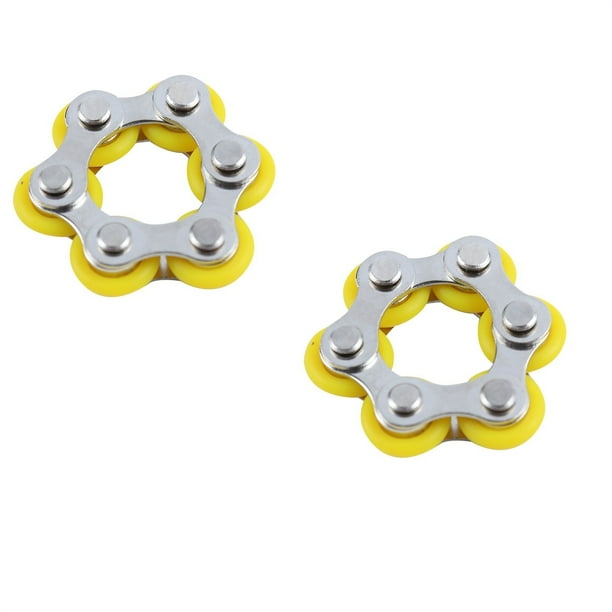Partheme Novelty Toys 2 Counts Chain Stress Relief Toys Stress And Anxiety Relief Toys 2PC Black Blue Light blue Yellow