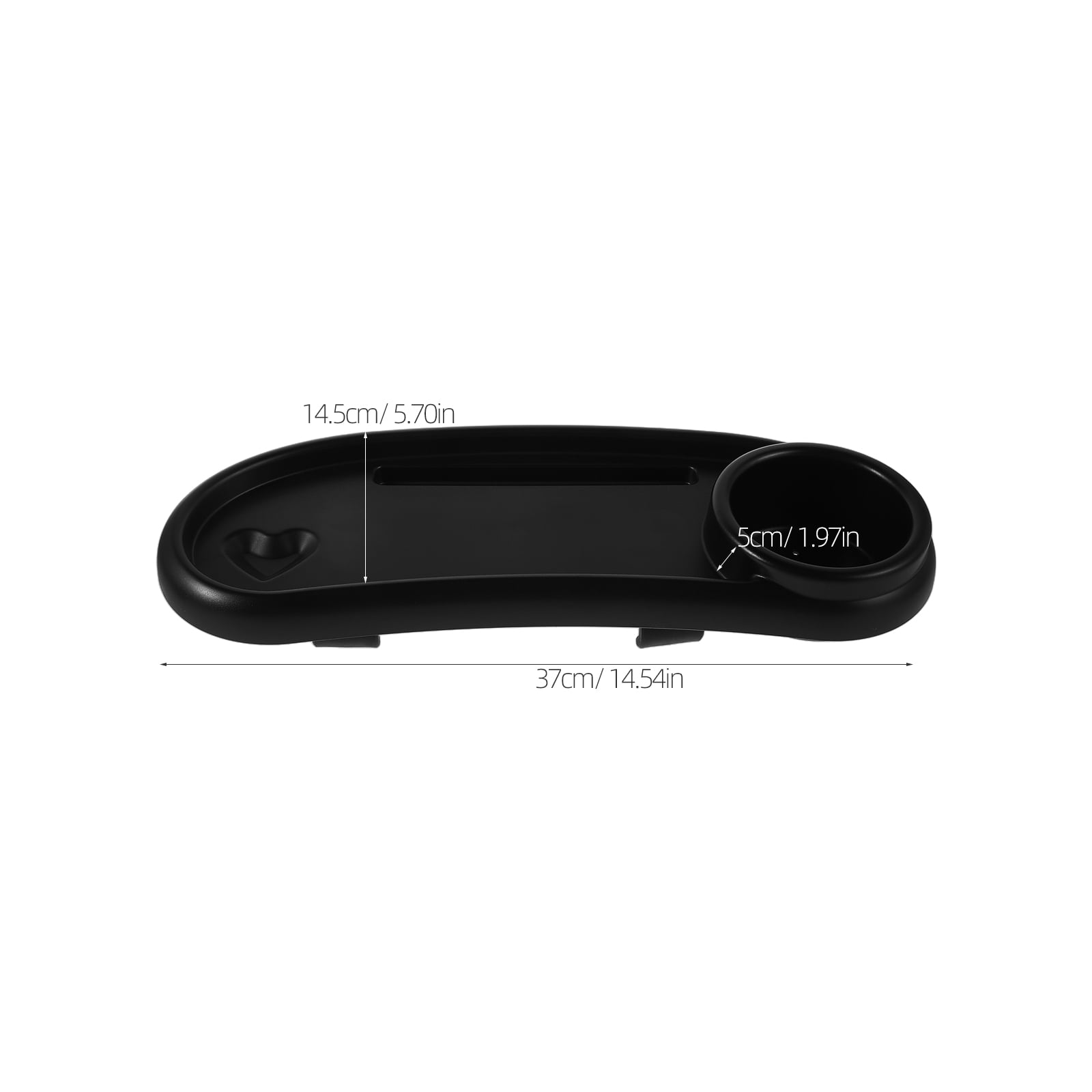 SOPOTUTU Universal Stroller Snack Tray Black ABS 1Set