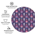 thumbnail image 4 of Pofeuu leaf flower Skull colorful Print Leather Coasters Set of 6, Round Cups Mugs Mat Pad for Home Kitchen Heat Resistant Drink Coasters,Round Shape, 4 of 7