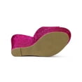 thumbnail image 5 of BLISSFUL STEP Women Glitter Platform Slip on Wedge Heels Sandals Hot Pink 9, 5 of 7