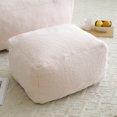 thumbnail image 5 of Leumius Giant Bean Bag Chair with Footstool,Faux Fur Oversized Shell-Shaped Large Chair with Filler Floor Sofa for Gaming,Reading Living Room Bedroom,Pink, 5 of 11
