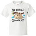thumbnail image 3 of Inktastic My Uncle Loves Me with Sloth and Hearts Youth T-Shirt, 3 of 5