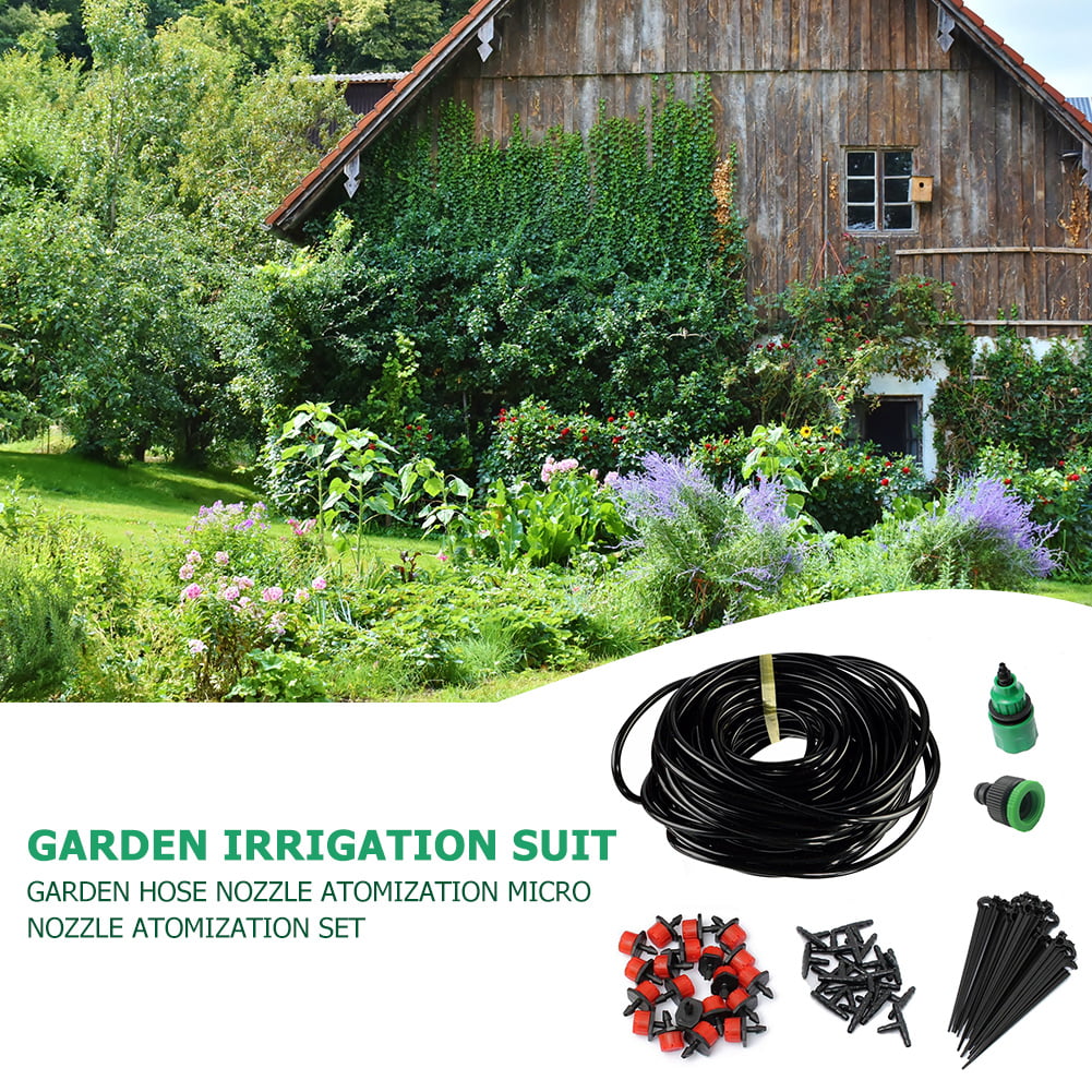 Automatic Watering Garden Hose Dripper Irrigation System Kits W/Adjustable Drip 