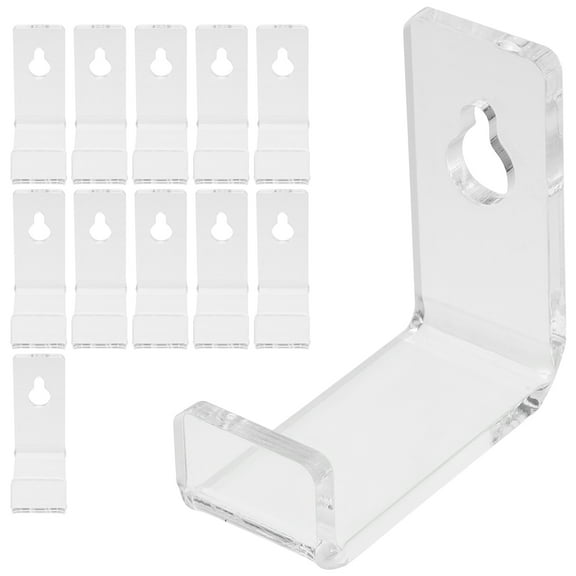 Zcyifa 12Pcs Acrylic Vinyl Record Wall Mount Shelf Clear Album Record Holder Rack