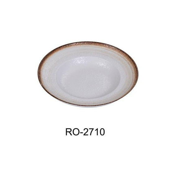 Yanco RO-2710 10.5 x 2 in. Rockeye-2 Mediterranean Porcelain Two-Tone Pasta Bowl - 18 oz - Pack of 12