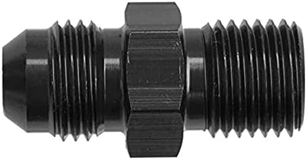 Red Horse Performance 8161-08-12-2 RHP8161-08-12-2 -08 MALE AN/JIC FLARE TO M12X1.5 INVERTED ADAPTER -BLACK