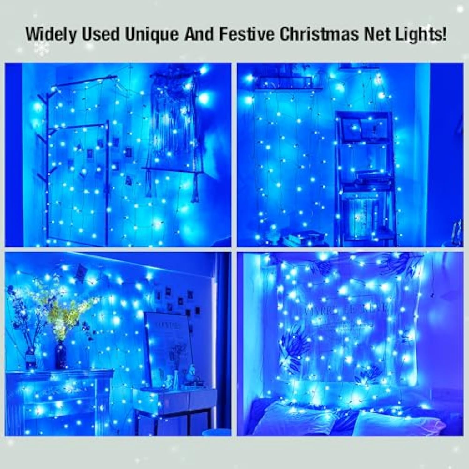 Wick's Outdoor Living 6 x 10 Mesh LED Blue Lights