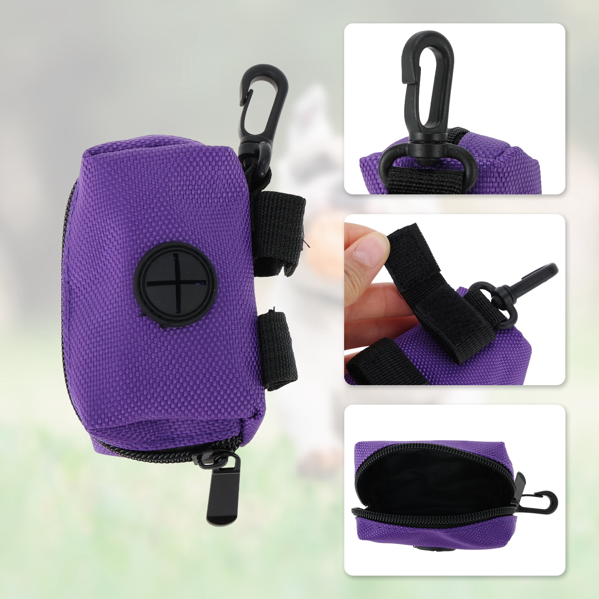 Unique Bargains Convenient Poop Bag Dispenser Easy Waste Cleanup Purple